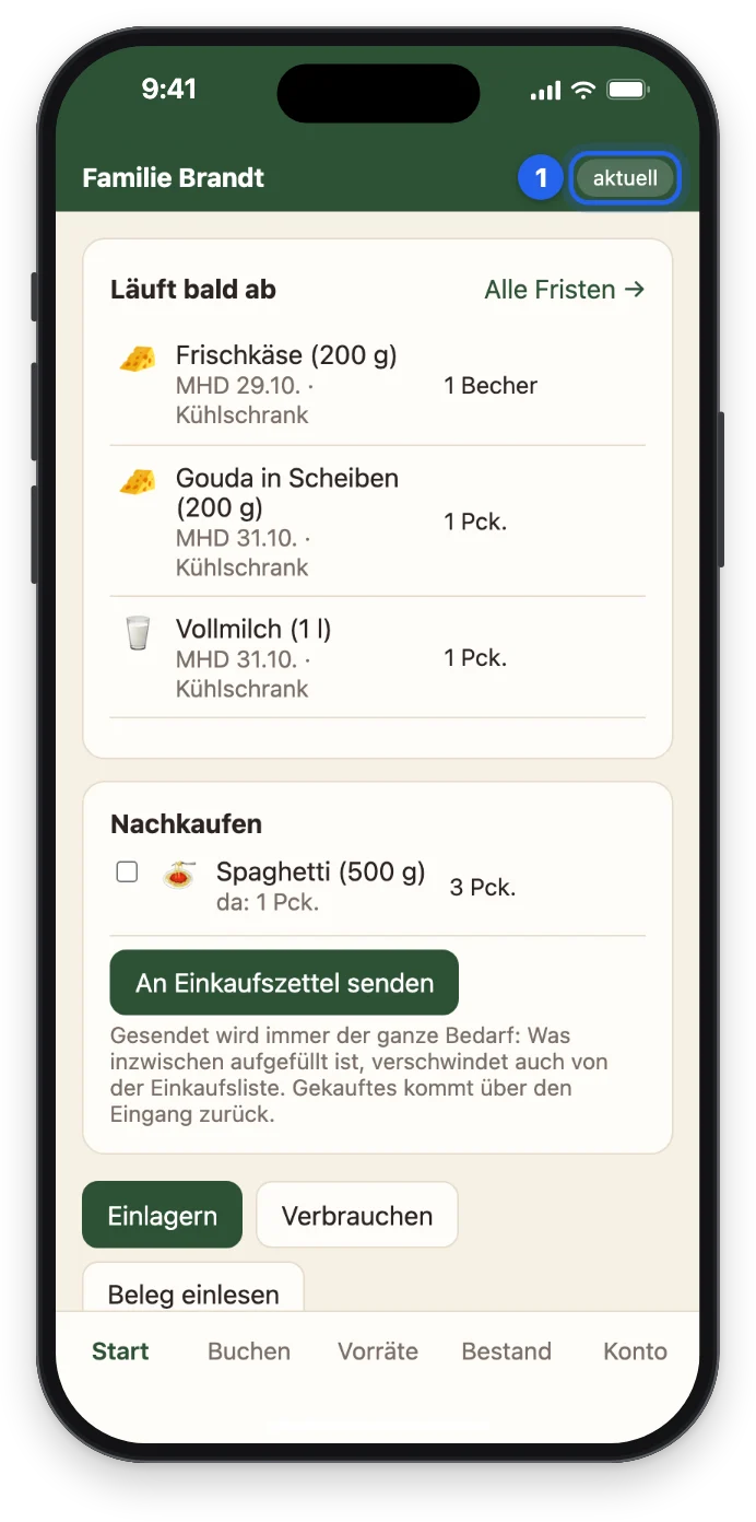 Oben rechts wieder aktuell